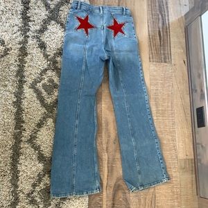 Free people star flare jeans.